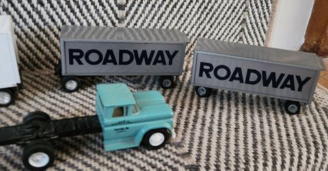 Cab and 2 Preston steel trailers