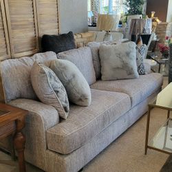 Plush Grey Sofa