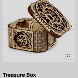 UGEARS Wooden  Mechanical Collectors Model- Treasure Box 