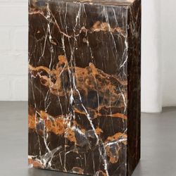 CB2 marble side table