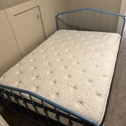 Full size frame and mattress