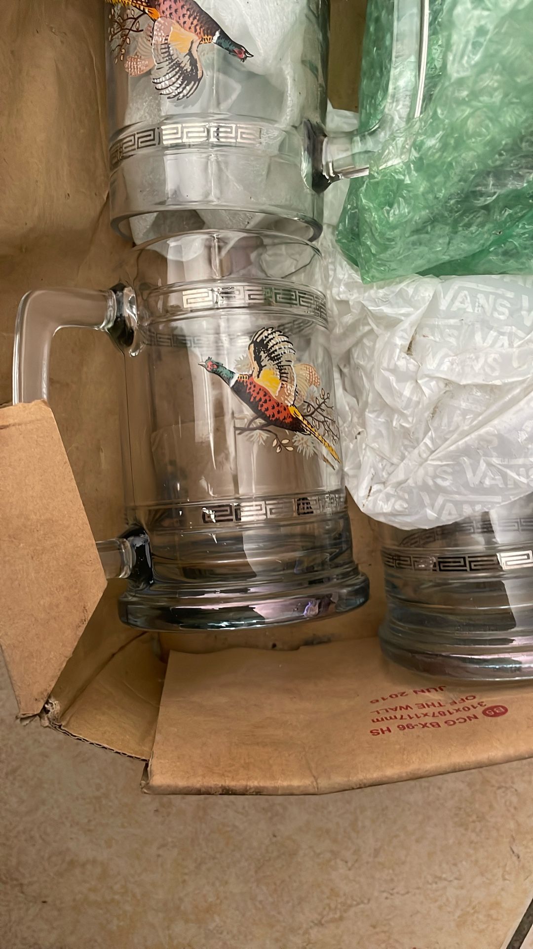 Vintage Princess House Fine Crystal Canadian Geese Beer Stein