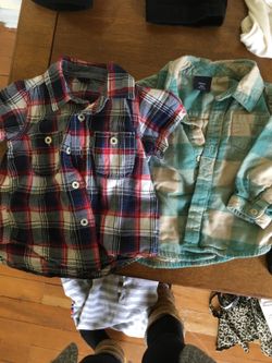 6-12 M Baby Gap Plaid Shirts