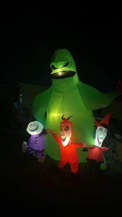 Disney Nightmare Before Christmas Oogie Boogie with Lock, Shock, and Barrel Halloween 9' Inflatable