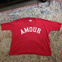 Zadig And Voltaire Woman's "Amour" ❤️ T-Shirt Tee Cherry Red Size Small