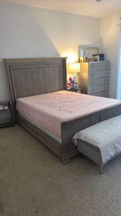 Bed frame queen size (mattress solid separate)