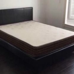 Queen Size Bed Frame With Mattress 