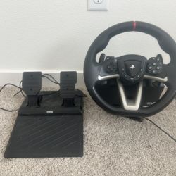 PlayStation 5 And 4 Steering Wheel, And Peddles