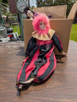 Clown Porcelain Doll