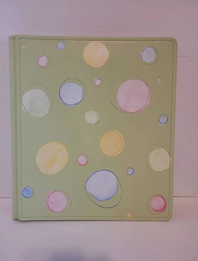 Creative Memories 11x14 PicFolio Milestones Playful Green with Colorful Dots Album