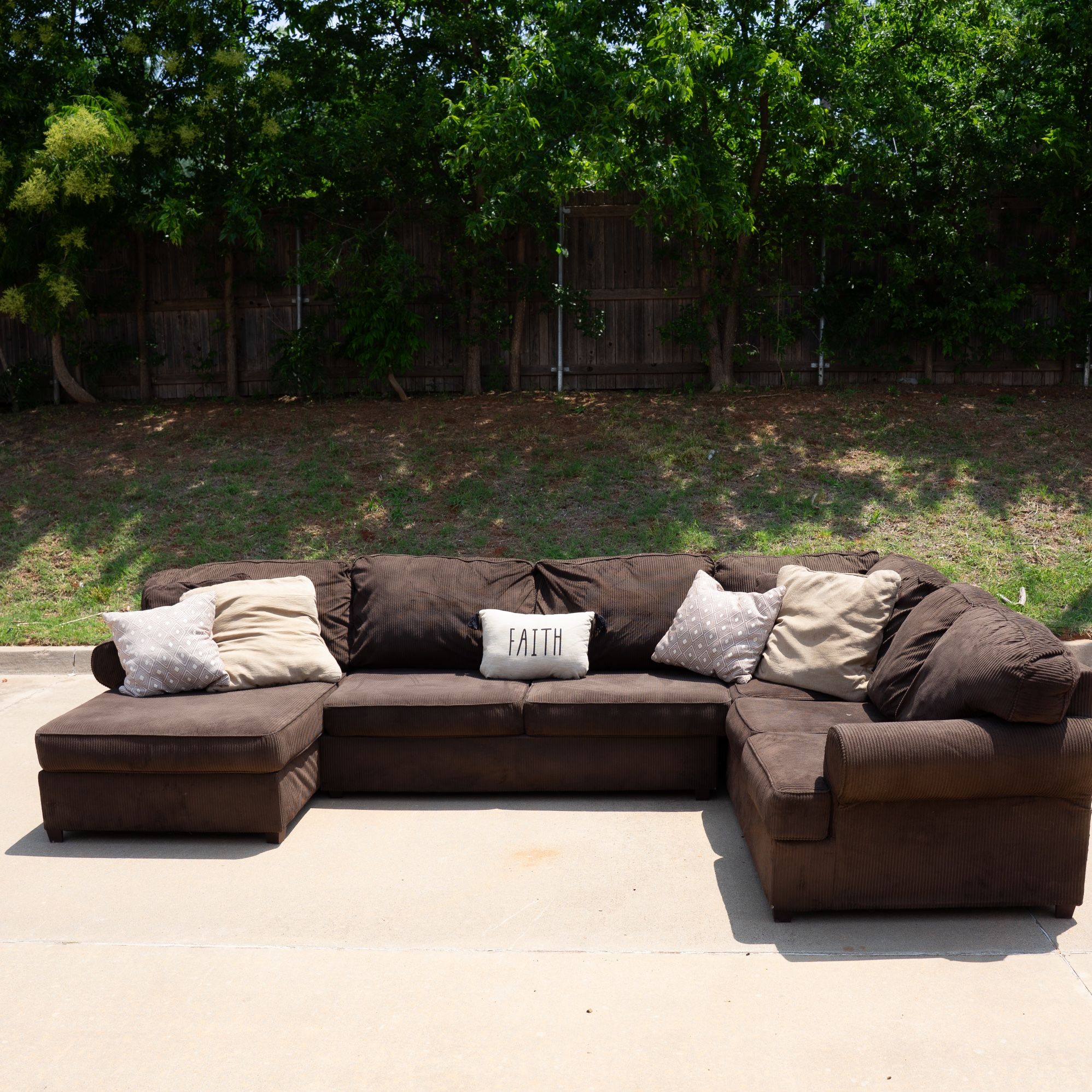 FREE DELIVERY Large Brown Sectional Couch