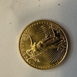 1/10  Troy Oz 24k Gold Eagle And 1/2 Gram Gold 24k Casper