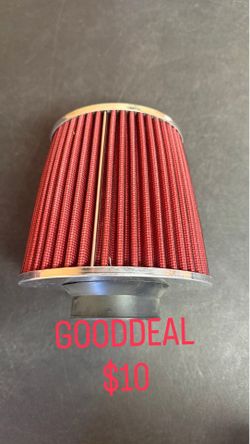 Universal clamp on cone high flow air intake filter
