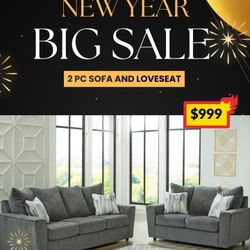 2 PC SOFA AND LOVESEAT 
