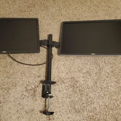 Dual Dell Montiors & Table Mount