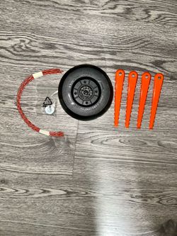 Universal String Trimmer Head with Replacement Blades and Line