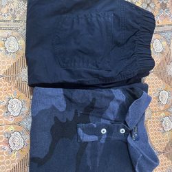 Polo tshirt with cat & jack pant boys size 7