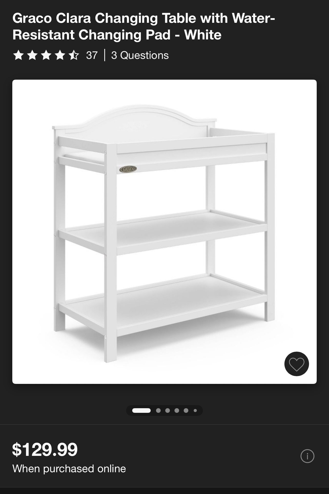 Graco Changing Table