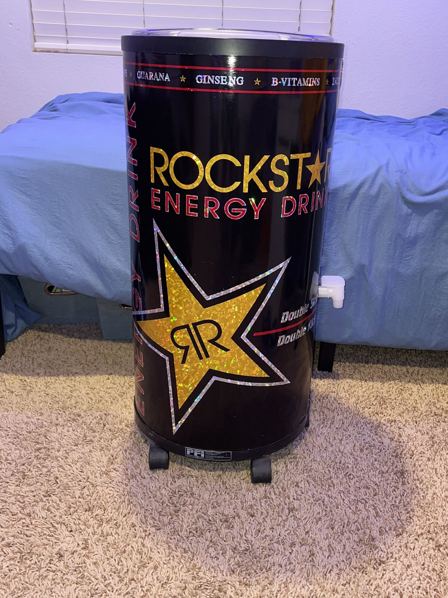 Rockstar Energy Drink Cooler On Wheels