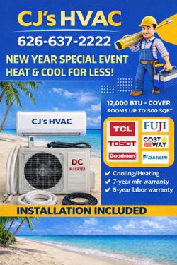 Heater And Cooling Mini Split System With Installation