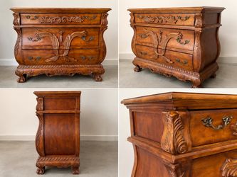 Ornate Solid Wood Dresser / Chest of Drawers