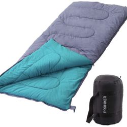 Brand New Camping Sleeping Bag for Adults Kids Cold Weather -4℉ 3 Season Outdoor Indoor Envelope Sleeping Sack Pad for Hiking Hunting Attachable with