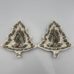 Johnson Brothers “Merry Christmas” 9” Tree Dishes – $25 each