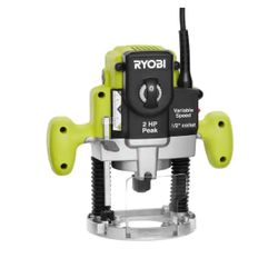 RYOBI 10 Amp 2 HP Plunge Base Corded Router=Ryb-133
