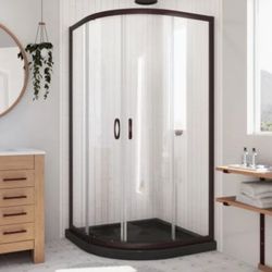 DreamLine Corner Shower Enclosure 36x36 In Bronze