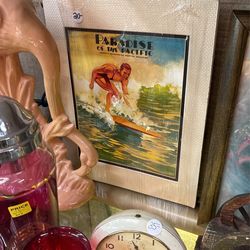 Vintage Hawaii Surfer Paradise Of The Pacific Artwork