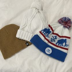 Three Winter Beanies 