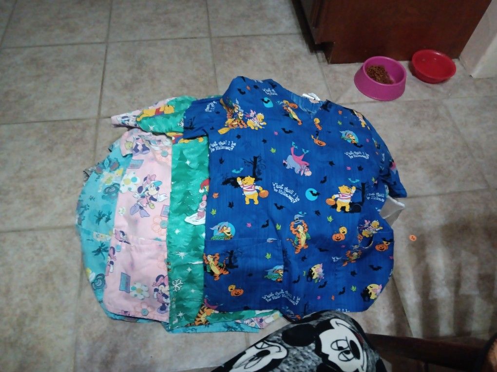 Collection Of Disney Scrubs Tops In Medium Size