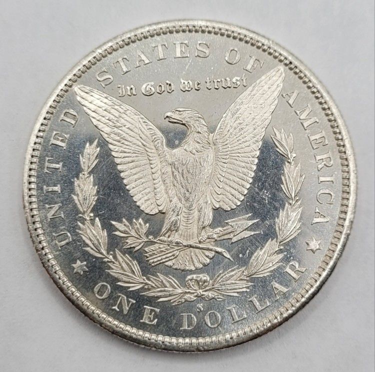 1880-S $1 Morgan Silver Dollar Mint-State Regular Obv, Liquid DMPL Rev Amazing!