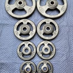 York Iso-Grip Rubber-Encased Olympic Plate Set - 170 lbs