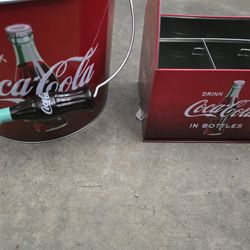 New Party Coca Cola Bucket And Spoon,forks Holder
