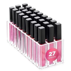 Eyeshadow Palette Lipgloss Organizers, Acrylic Makeup Holder for Vanity, Drawer Storage, Cosmetics Pallets Countertop Clear Storage (27 spaces)