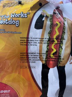 Spirit Halloween 'The Works' Hotdog Costume