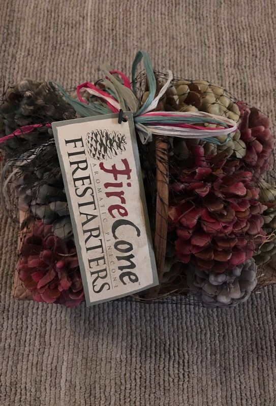 Great last minute gift Fire Cone wax covered pine cones