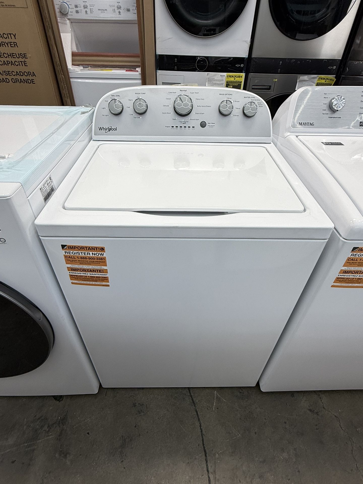 new open box whirlpool washer