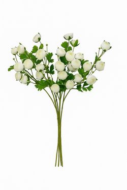 Artificial White Ranunculus Flower Bundle