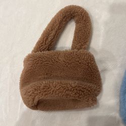 brown furry bag