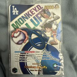 DODGERS X ONE PIECE COLLAB PROMO CARD MONKEY D. LUFFY 07/03/25 OPTCG
