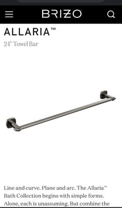 Brizio Alaric 24” Towel Bar Never Used NIB