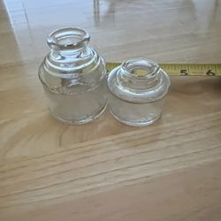 Glass Ink Wells For Antique Desk