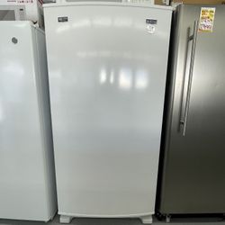 Maytag  33” 19.65 cu. ft. Frost Free Upright Freezer in White with LED Lighting and Fast Freeze option