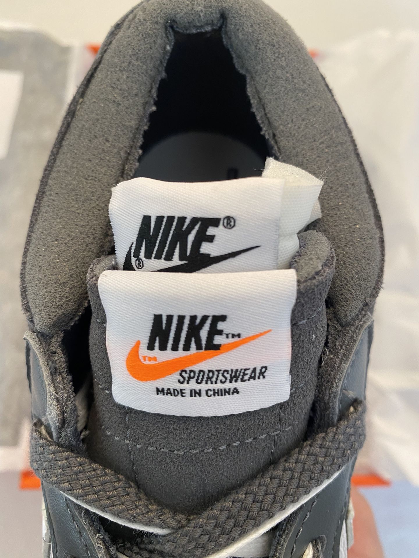Nike Blazer Low sacai Iron Grey Size: 8.5 Brand New