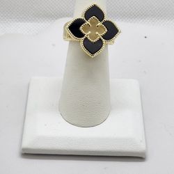 Brand New Black Clover Brass Ring 