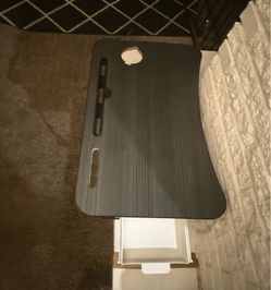 Foldable wood Lap top table with small draw