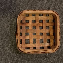 Small Wooden Weaved Basket