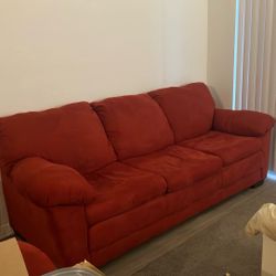 7’ Red Couch